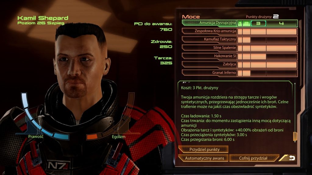 Mass effect rozwój postaci